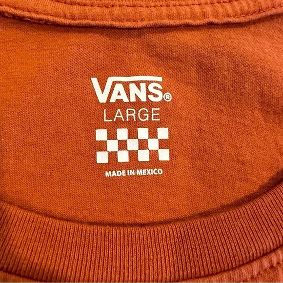 Vans Striped Logo Orange Tank Top Junior Size Large - Picture 4 of 9